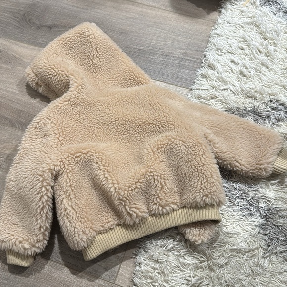 Petite Maison Kids 2Y toddler fur jacket boy sherpa tan brown - Picture 7 of 9